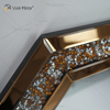 Espejo plateado octogonal de diamante aplastado de cristal para decoración de pared marco colgante de pared menos espejo decoración de diamantes WXM-1780