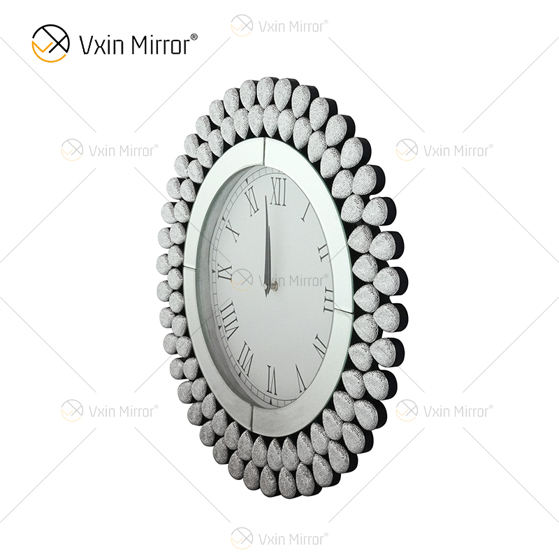 Nuevo diseño de joyería WXMC-076 reloj de espejo decorativo de plata moderno