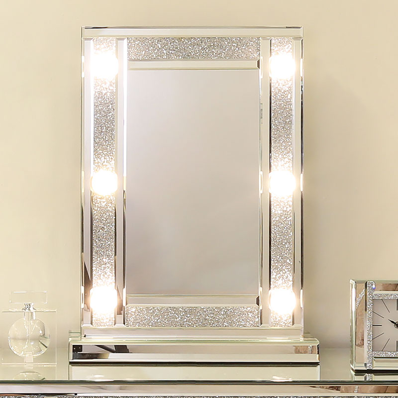 Venetian Dressing Styles VXin WXDL-103 Juego de tocador con espejo brillante de Hollywood con 3 bombillas de colores