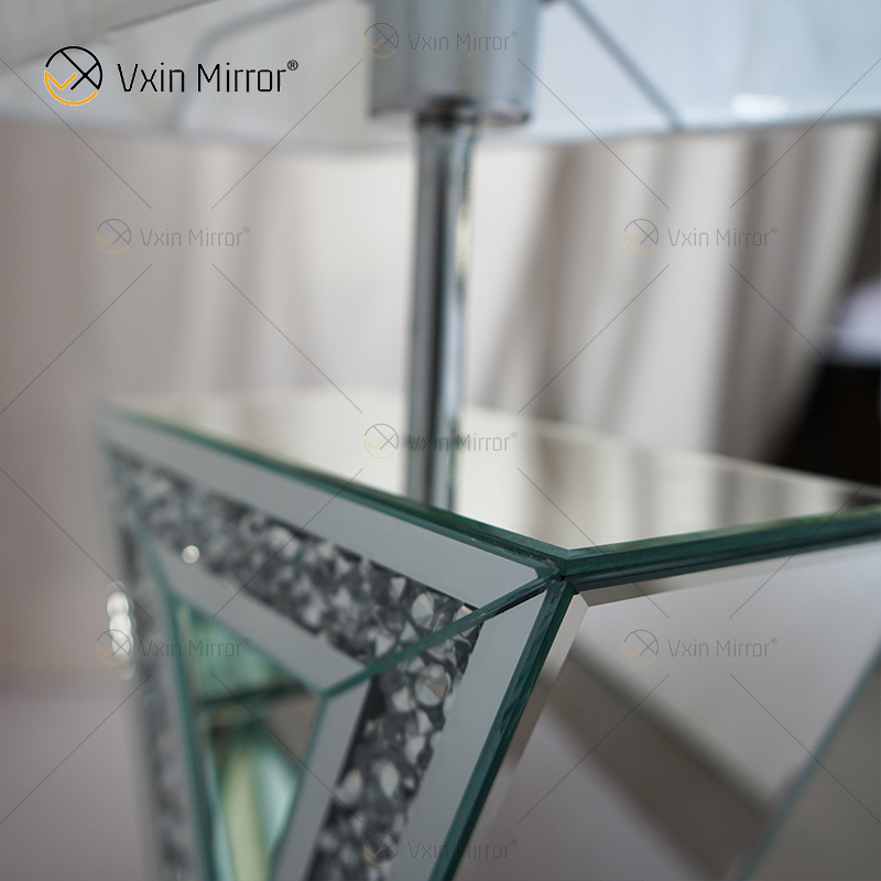 Gran oferta WXTL-003 espejo plateado para dormitorio noche lujo moderno lámparas de mesa decorativas