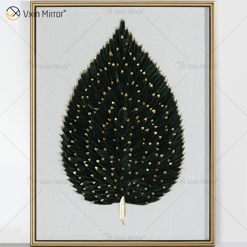 Recién llegado, Vxin WXPA-007, moderno espejo motivacional, arte de pared, pluma de Metal, imagen colgante para juego de sala de estar a la venta