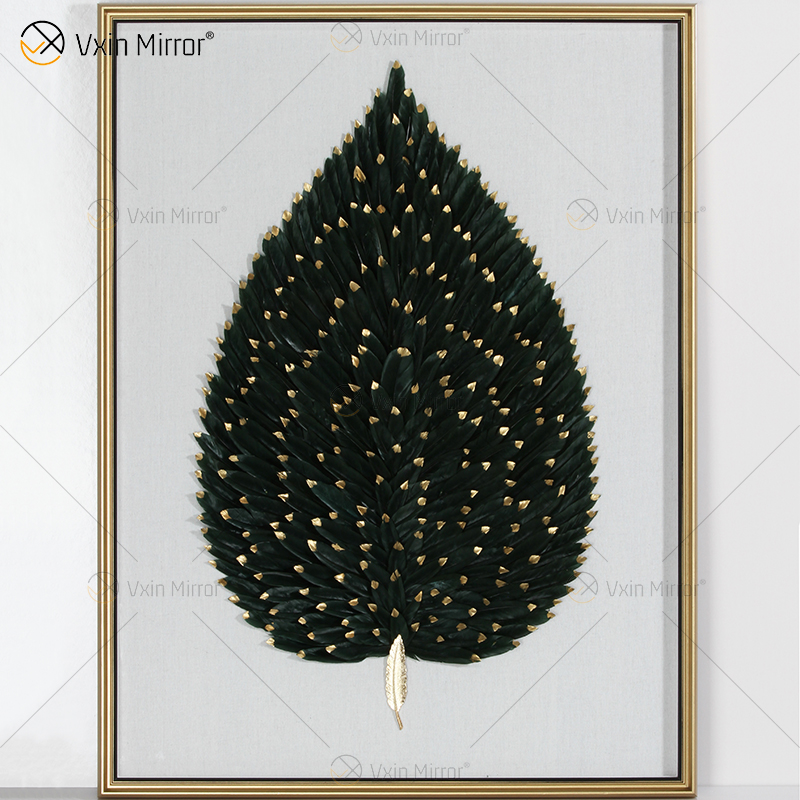 Recién llegado, Vxin WXPA-007, moderno espejo motivacional, arte de pared, pluma de Metal, imagen colgante para juego de sala de estar a la venta