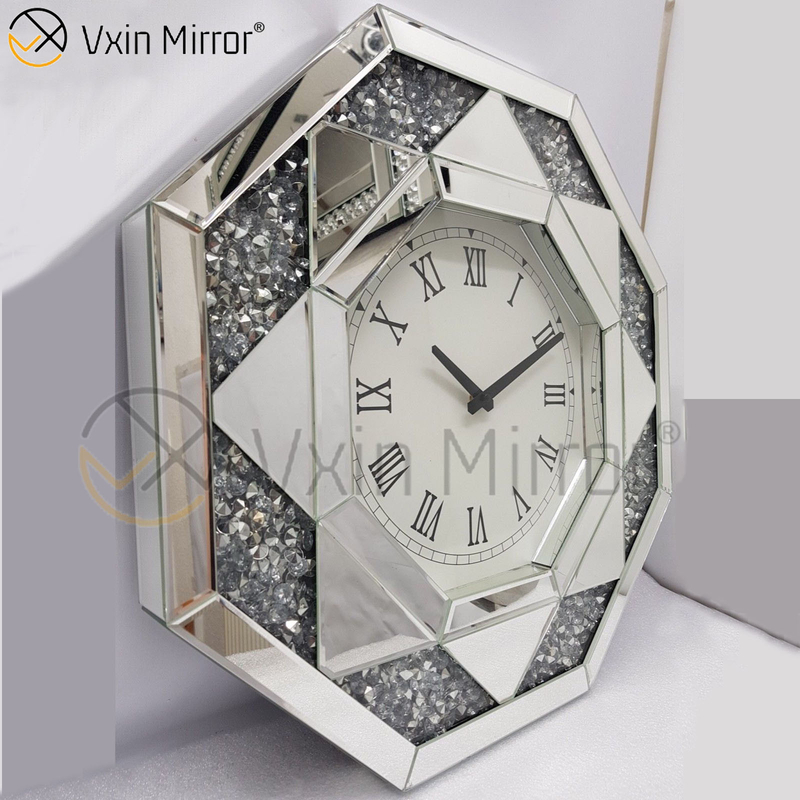 Espejo de pared moderno de diamante triturado de tres colores VXin Mirror