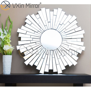 Vxin Wall Decoration WXM-1004 Espejo colgante de pared de vidrio 3D plateado