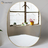 Golden Vxin Decoración de pared única Marco de metal dorado Espejos decorativos Espejo de pared simple y elegante de lujo