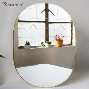 Golden Vxin Decoración de pared única Marco de metal dorado Espejos decorativos Espejo de pared simple y elegante de lujo