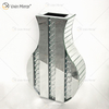 WXMV Home Hotel Decor interior plata triturado diamante espejado grande seguidor ollas espejo jarrón