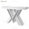 2022 nuevos productos, mesa de consola de diseñador, mesas de consola con espejo de cristal de diamante triturado