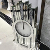 Reloj de mesa rectangular con espejo plateado cristalino WXMC de nuevo diseño de fábrica