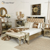Vxin Antique Furniture WXWF-1088 Cama King Grace Golden Frame Mirrored Super Bed