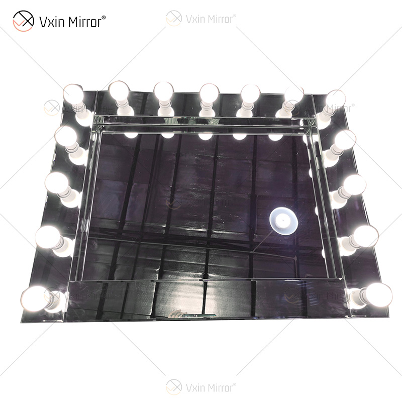 Estilos venecianos LED Vxin WXDL-101 Espejo de tocador iluminado con cristal plateado con 15 bombillas
