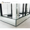 Meetart Crystal Clear Silver Mirror Glass Portavelas con 3 velas Tubo de luz Elegante Ideal para la decoración del hogar WXCH-65