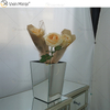 Vxin Mirror WXMV-034 Florero de espejo Florero decorativo de cristal plateado Flor elegante para la decoración del hogar No puede contener agua