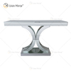 Venta al por mayor Elegante WXF-547 Encantadora mesa de consola con espejo plateado para muebles
