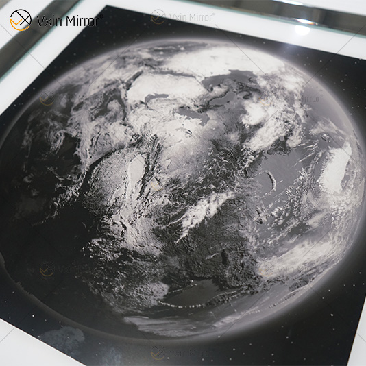VXin WXPP-13 Decoración para el hogar Marco de vidrio Espejo Tierra Arte de la pared Cristal Pintura de porcelana Espejo Arte de la pared