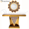 Barato Vxin Muebles modernos para sala de estar Decoración para el hogar Crush Diamond Juego de muebles de lujo Mesa de consola con espejo