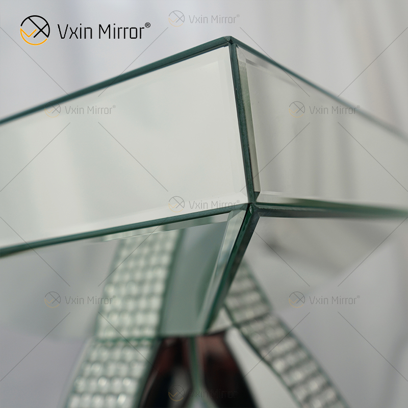 Avonlea, estante inferior cuadrado, espejo transparente, mesa auxiliar, mesita de noche con espejo, sofás modernos para sala de estar, muebles WXWF-293