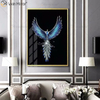 Marco de aluminio de lujo, pintura de porcelana de cristal, fondo de sofá, pintura colgante de pared, espejo, arte de pared, decoración de sala de estar