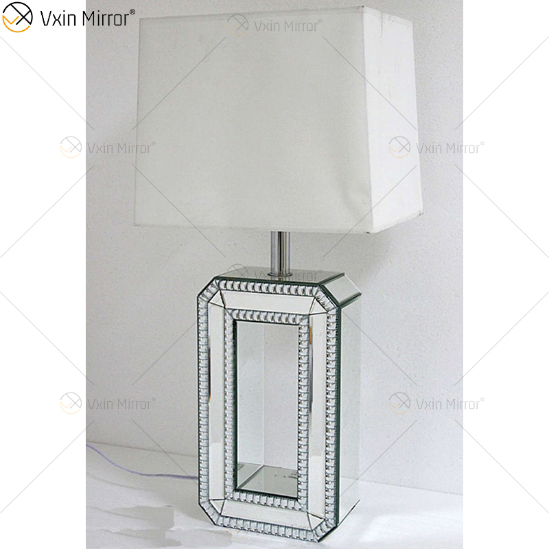 WXTL-004 Lámpara de espejo plateada moderna con pantalla para diamante triturado