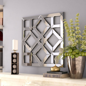 Espejo decorativo de pared con espejo cuadrado con borde biselado Espejos de pared modernos de moda WXM-1581