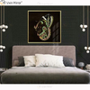 Espejo de marco de aluminio de lujo, arte de pared, pintura de porcelana de cristal, Fondo de sofá, pintura colgante de pared, decoración de sala de estar