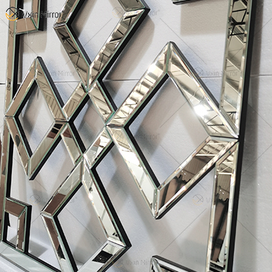 Espejo decorativo de pared con espejo cuadrado con borde biselado Espejos de pared modernos de moda WXM-1580