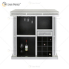 Vxin Home Decor WXF-142 Gabinete de vino alto con espejo de diamante triturado plateado con un cajón
