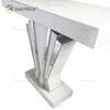 Una venta Decoración para el hogar WXF-1218 Mesa de consola con espejo Marco blanco Mesa de consola de pared larga y estrecha de estilo europeo más popular