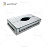 Home Decor WXB-001-2 Caja de pañuelos con espejo de diamante triturado de vidrio plateado