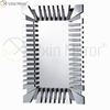 Starburst grande de longitud completa plata elegante 3D Rectangular moderno salón dormitorio espejo de pared WXM-1041