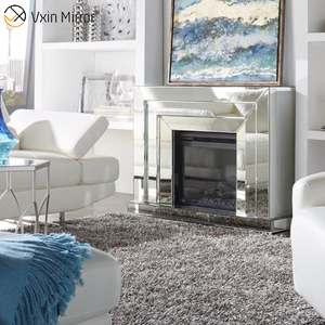 Chimenea de espejo Chimenea eléctrica con repisa Moderna Calidad Efecto de combustible de leña Interior WXWF-1100