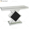 Mesa de consola con espejo de cristal de diamante triturado elegante de lujo barato de alta calidad de suministro de China para muebles de sala de estar WXF-506