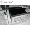 7 cajones WXF-146 Mueble de sala de estar con espejo de plata con cajones Muti