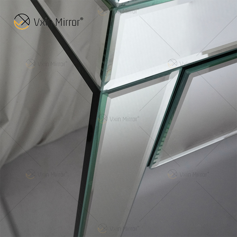 Suministro de fábrica WXF-125 Tocador de esquina con espejo plateado moderno Cómoda