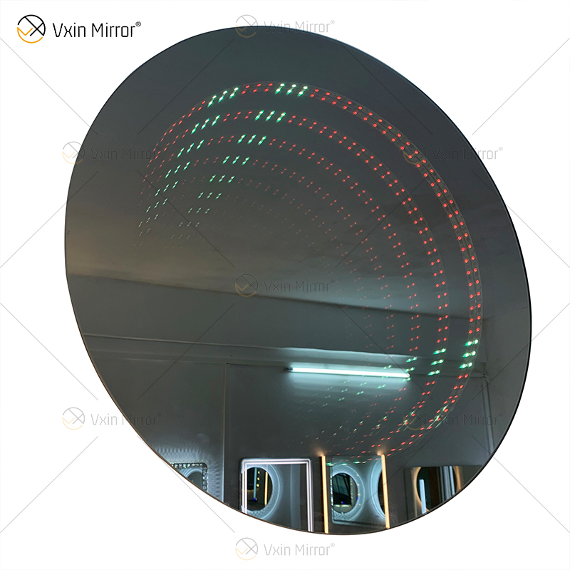 WXDL-114 LED Control remoto Fuente de alimentación impermeable de 6 colores RGB Espejo de túnel de luz sin marco montado en la pared