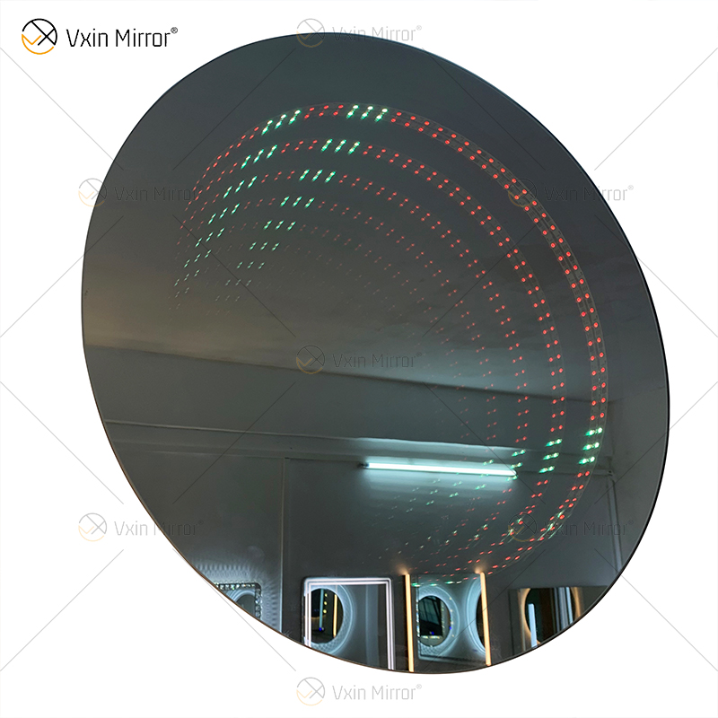 WXDL-114 LED Control remoto Fuente de alimentación impermeable de 6 colores RGB Espejo de túnel de luz sin marco montado en la pared