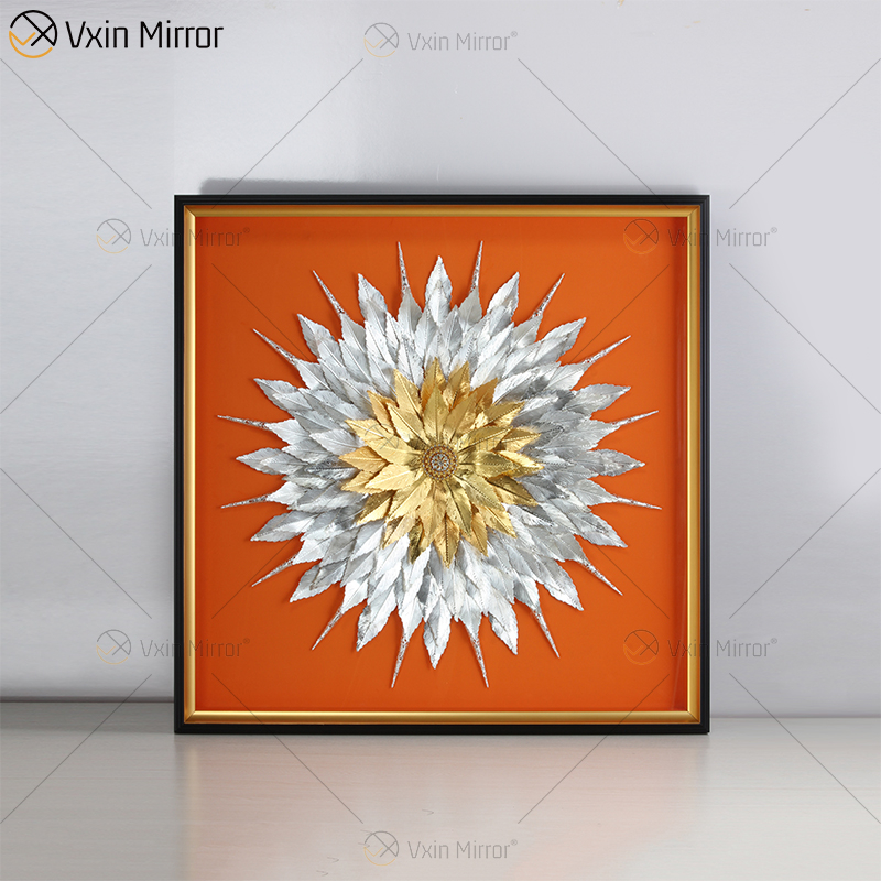 El más nuevo Vxin WXPP-39 3D arte de pared abstracto Metal arte de la pared decoración hogar Decoración lujo sala de estar enmarcada para el hogar conjunto para la venta