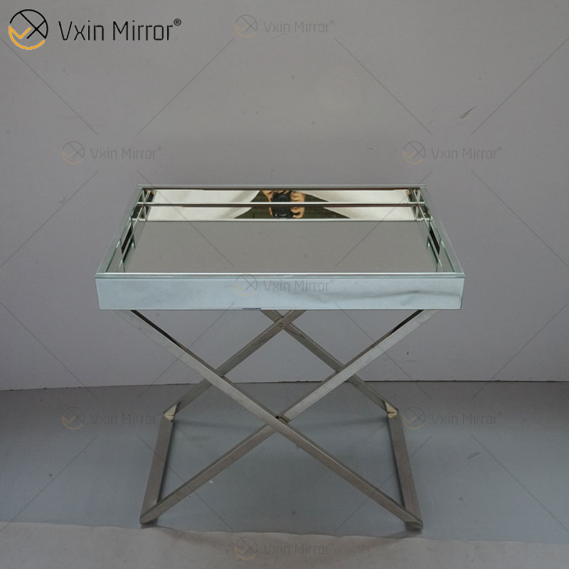 WXMF-39 Coffee Crushed Diamond Sparkly Mesa auxiliar para sala de estar