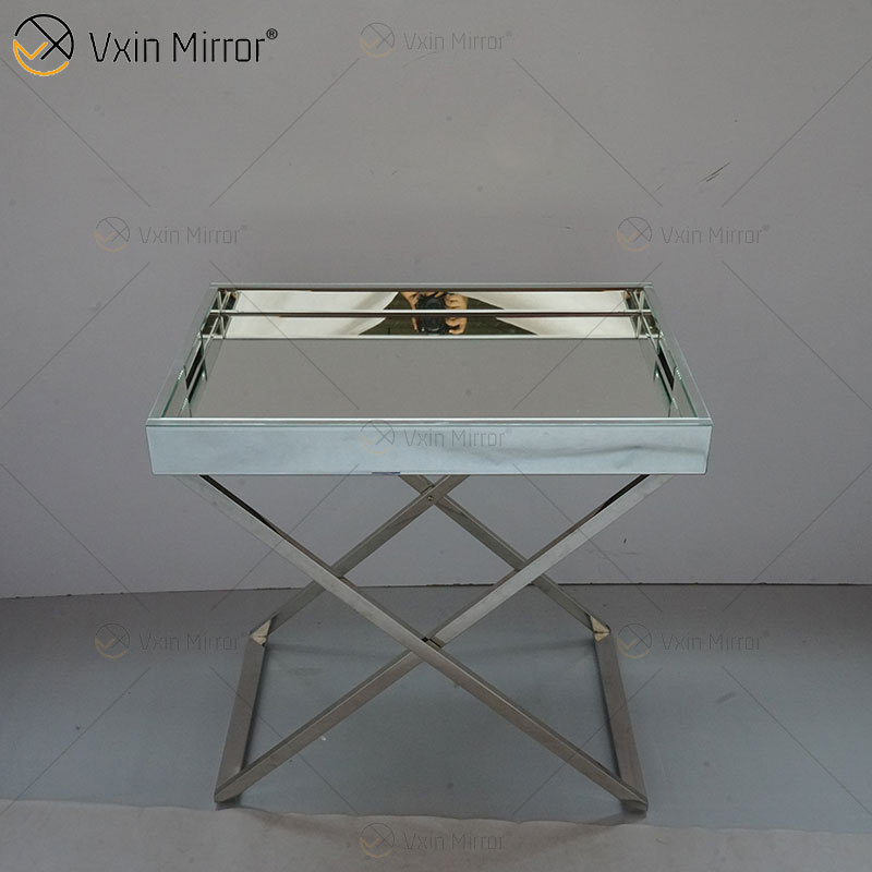 WXMF-39 Coffee Crushed Diamond Sparkly Mesa auxiliar para sala de estar