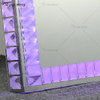 Mosaico LED inclinado Rectángulo Espejo de piso Cristal envolvente Espejo de cuerpo completo Espejo de tocador para dormitorio Sala de estar
