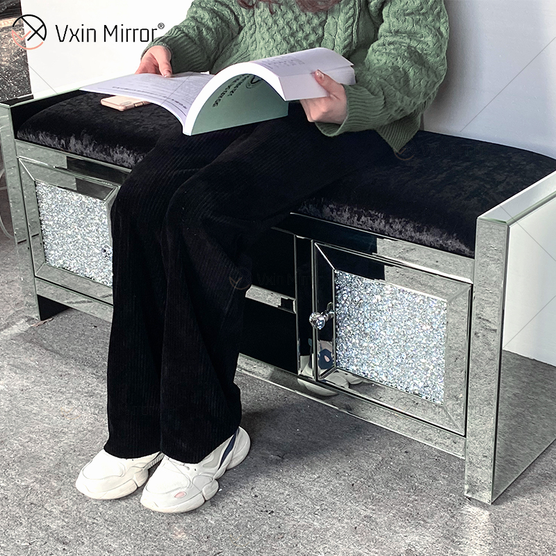 Nuevo diseño WXF-611 soportes de TV modernos con espejo brillante para juego de sala de estar con sofá