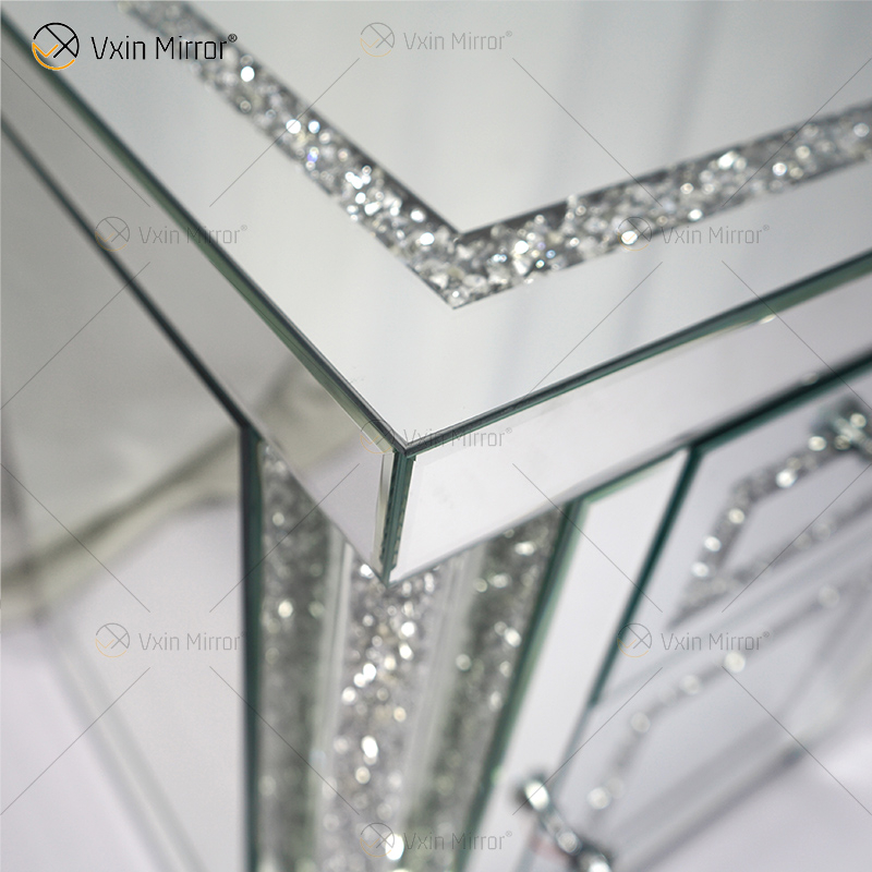 Vxin Mirror WXWF-144 Mueble con espejo Mesita de noche con espejo Mesita de noche con 2 cajones