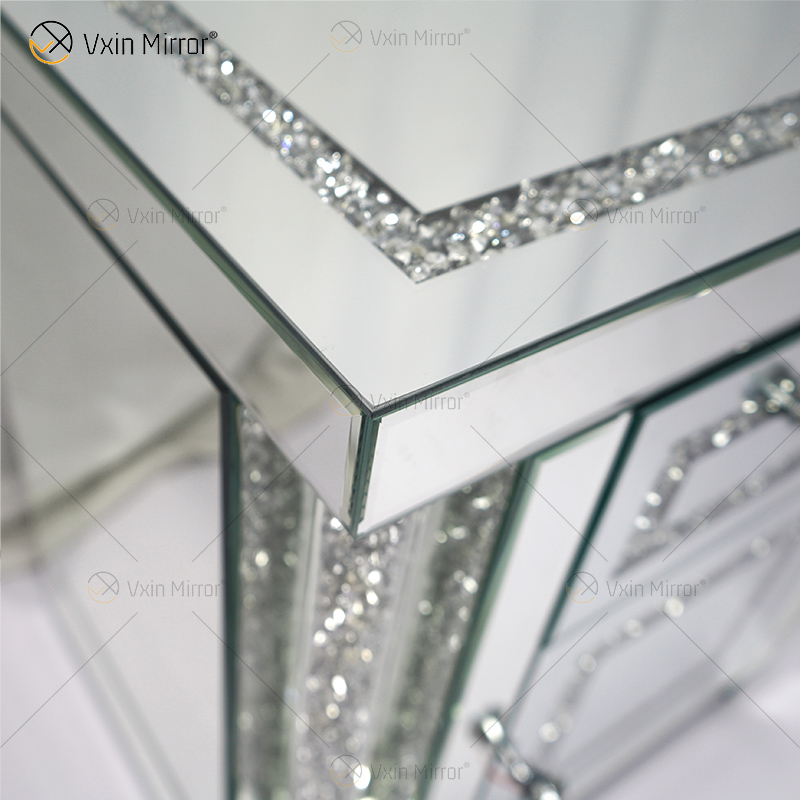 Vxin Mirror WXWF-144 Mueble con espejo Mesita de noche con espejo Mesita de noche con 2 cajones