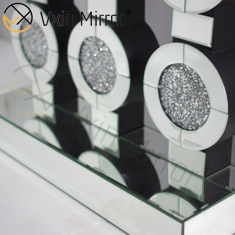 Vxin Mirror WXF-008 Good Supplier Factory Modern Luxury Curved Glass Wood Tallado Bone Inlay Consola Mesa