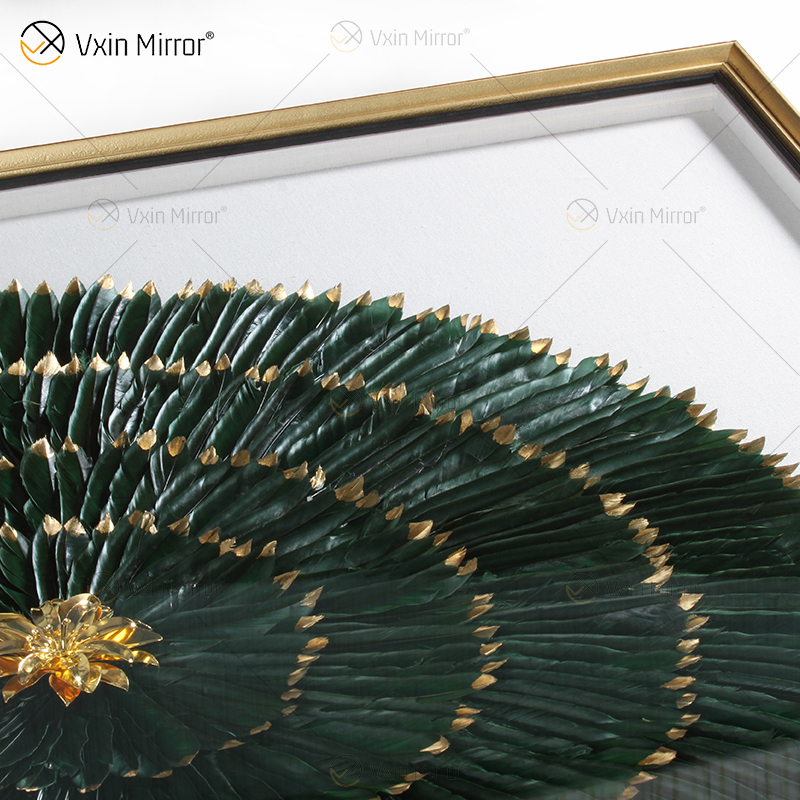 Recién llegado, Vxin WXPA-007, moderno espejo motivacional, arte de pared, pluma de Metal, imagen colgante para juego de sala de estar a la venta