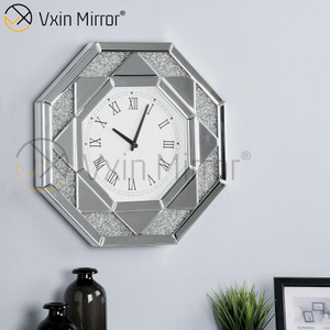 Espejo de pared moderno de diamante triturado de tres colores VXin Mirror
