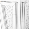 Sofás de mesita de noche con espejo moderno personalizado, mesas laterales de cristal para muebles de hogar