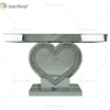 Mesa de consola de diseño de corazón de cristal plateado con suministro de fábrica de espejos Vxin con pasillo de espejo para muebles de sala de estar
