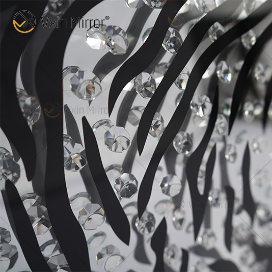 VXin WXMA-22 decoración del hogar marco de vidrio espejado tigre pared arte cristal porcelana pintura espejo pared arte