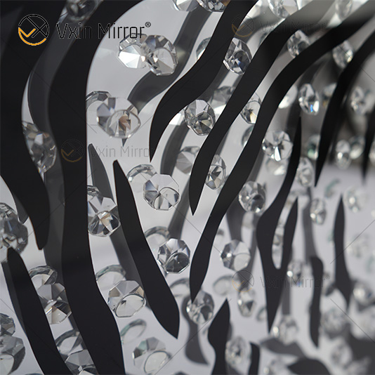 VXin WXMA-22 decoración del hogar marco de vidrio espejado tigre pared arte cristal porcelana pintura espejo pared arte